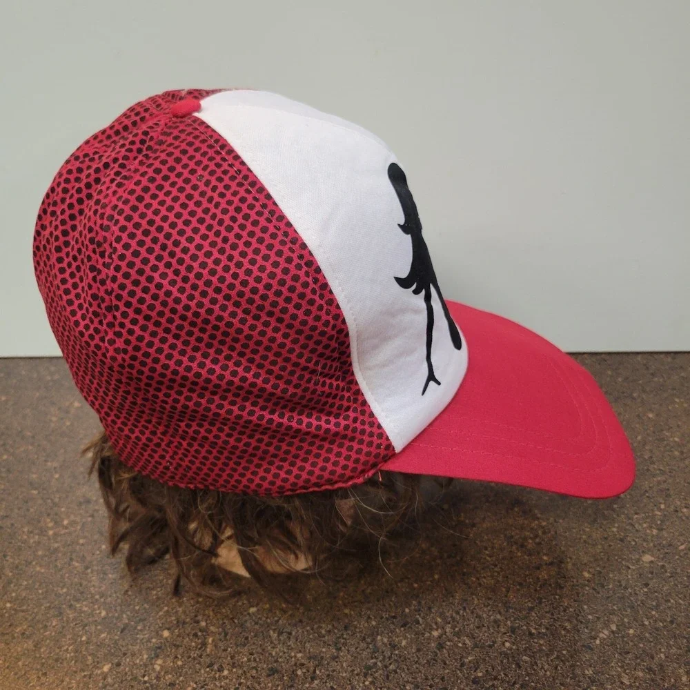 Elope Sexy Mud Flap Patched Baseball Cap Hat Women Red White Polka Dots Snapback